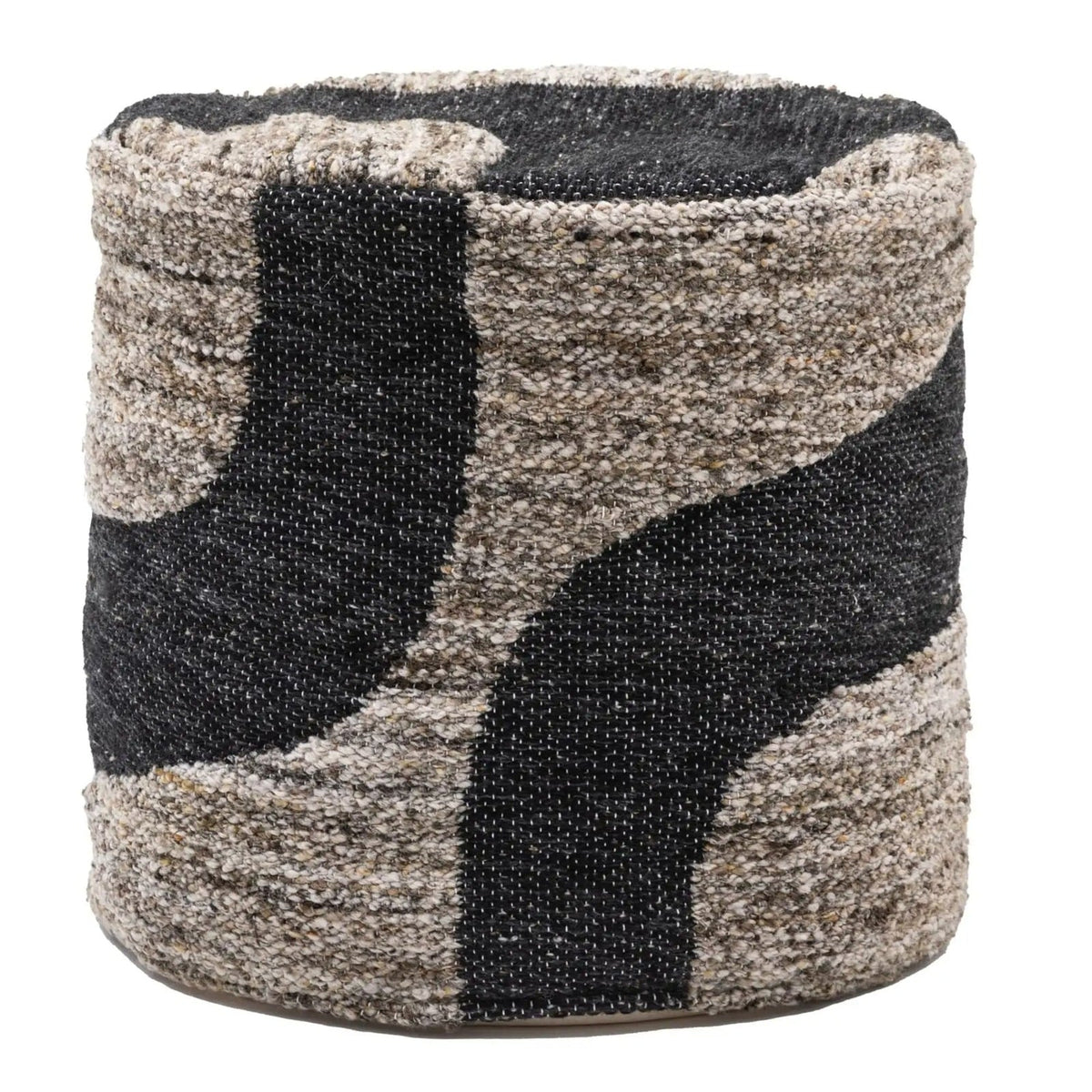 Bergen Mono Graphic Drum Pouffe
