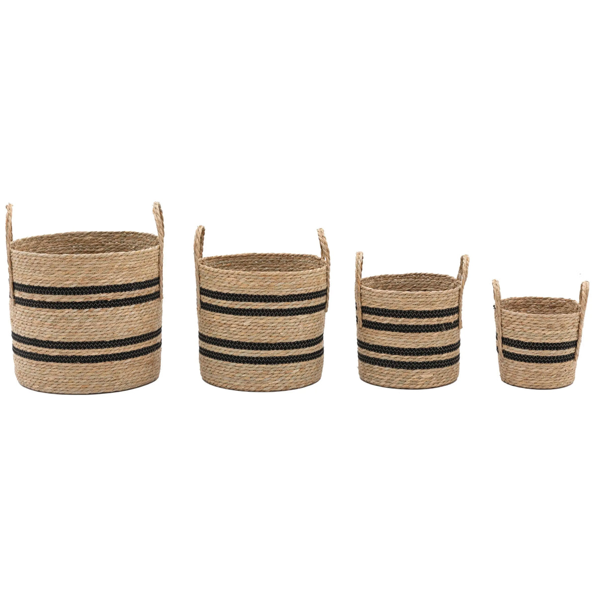 Storage Basket in Black Stripe - Set of 4