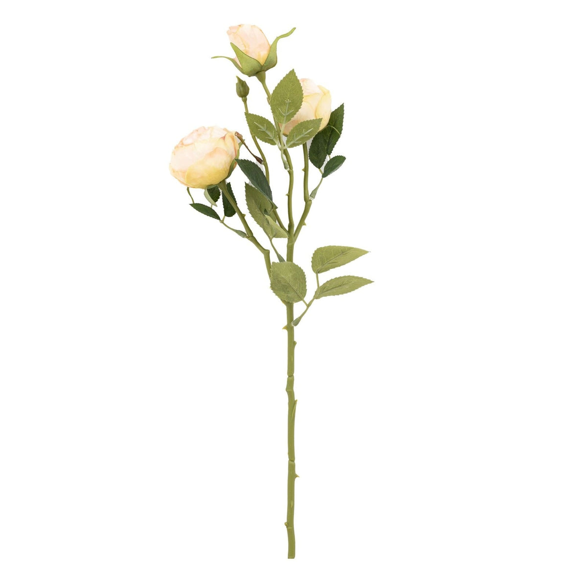 Faux Stem Vintage Rose White Set of 6