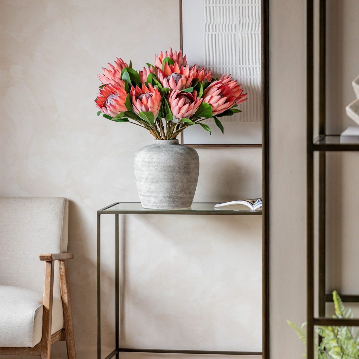 Faux Stem Statement Tropical in Apricot Set of 12