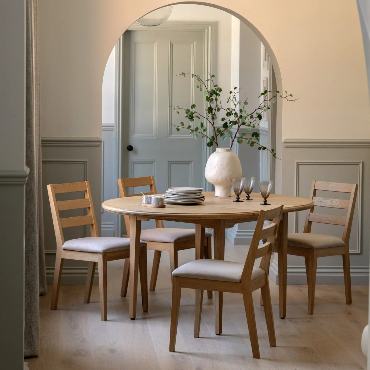 Ledbury Round Extending Dining Table - 110cm
