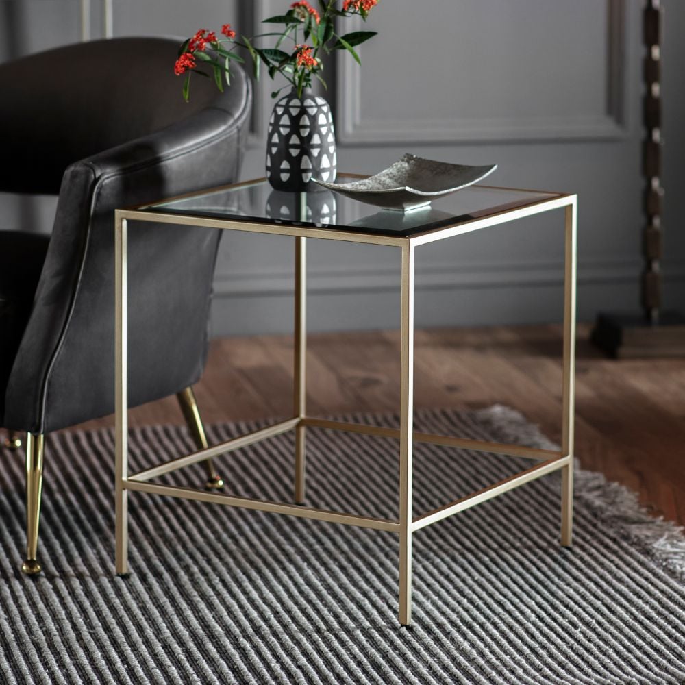 Catania Side Table in Champagne