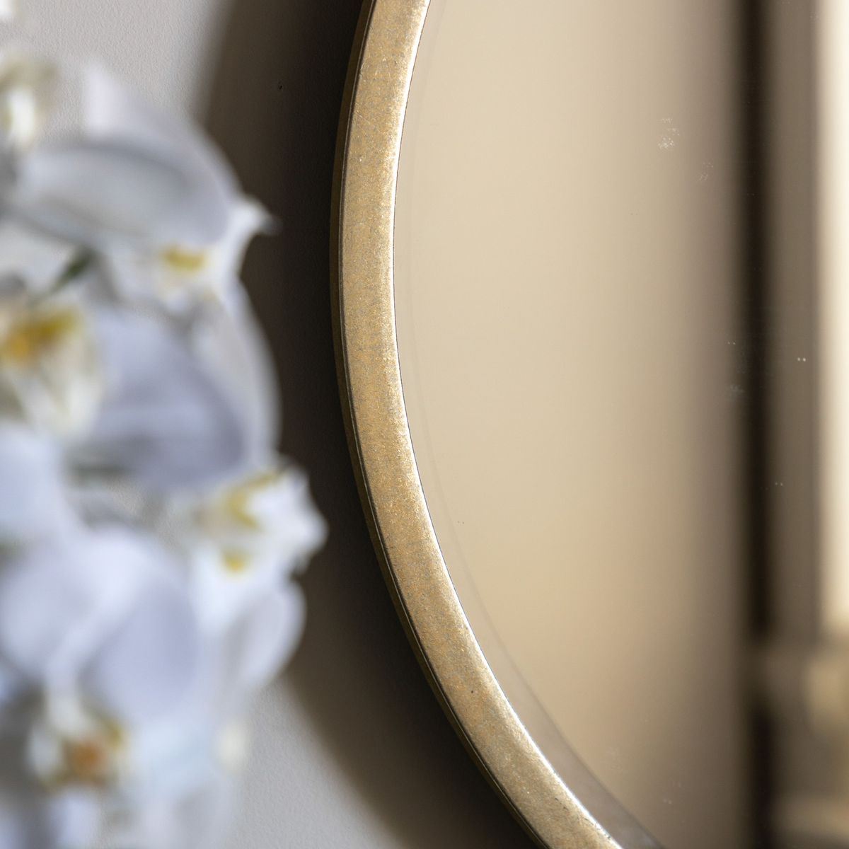 Watermoor Round Mirror in Gold - Small