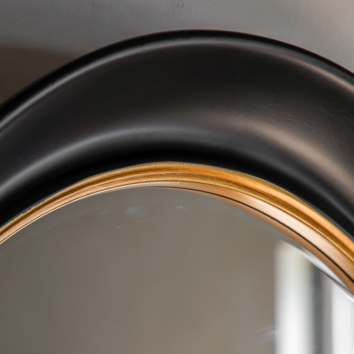 Trinity Gold and Black Convex Mirror - Small