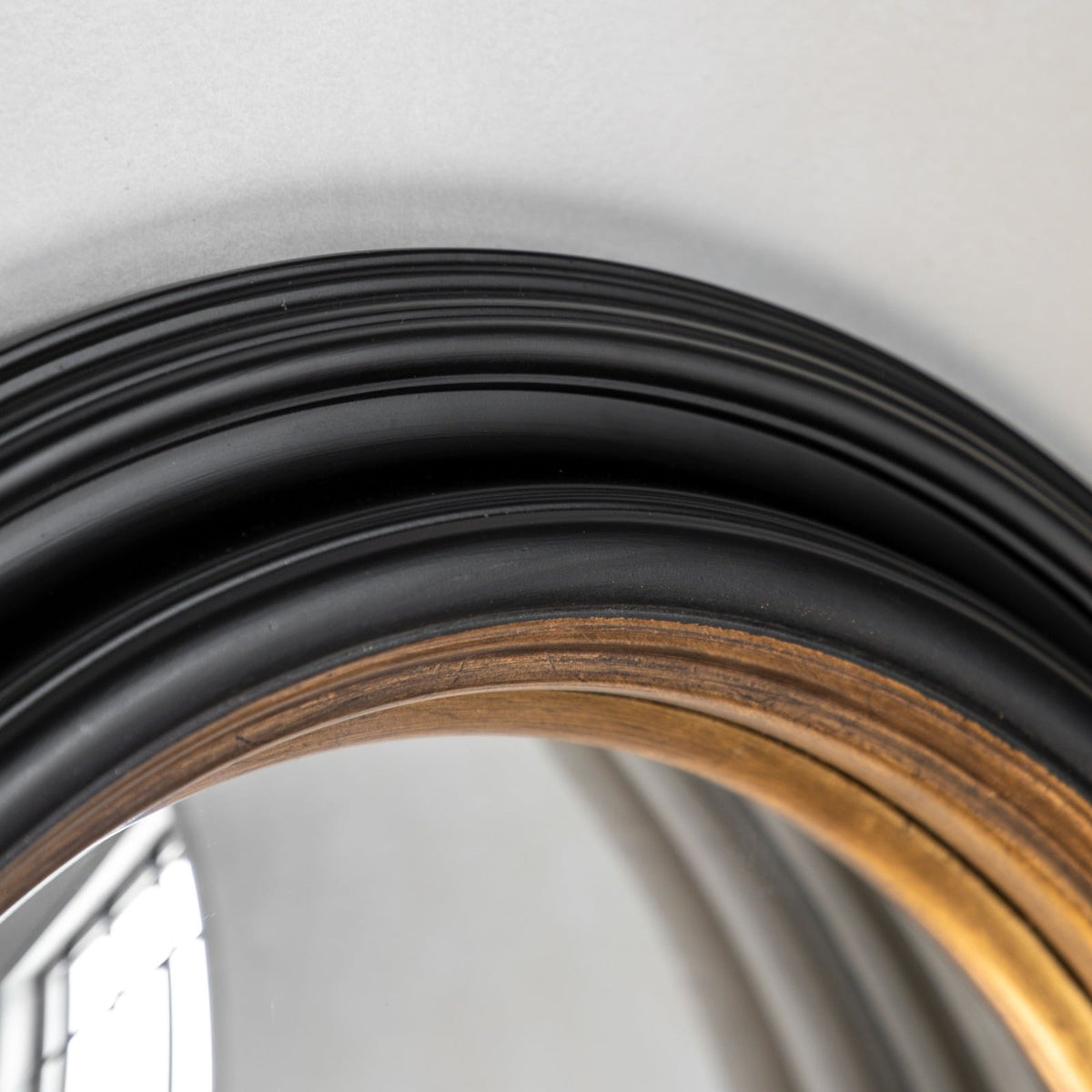 Trinity Gold and Black Convex Mirror - Large