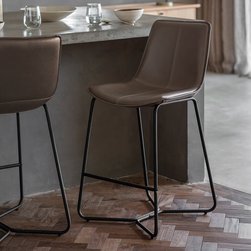 Industrial Counter Stool in Ember Set of 2