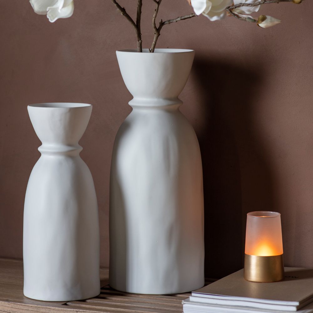 Yan Large White Bottle Vase