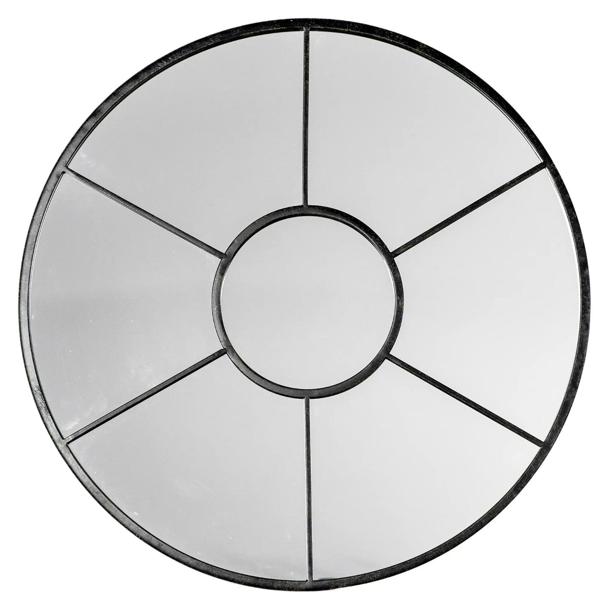 Dalry Round Wall Mirror in Black