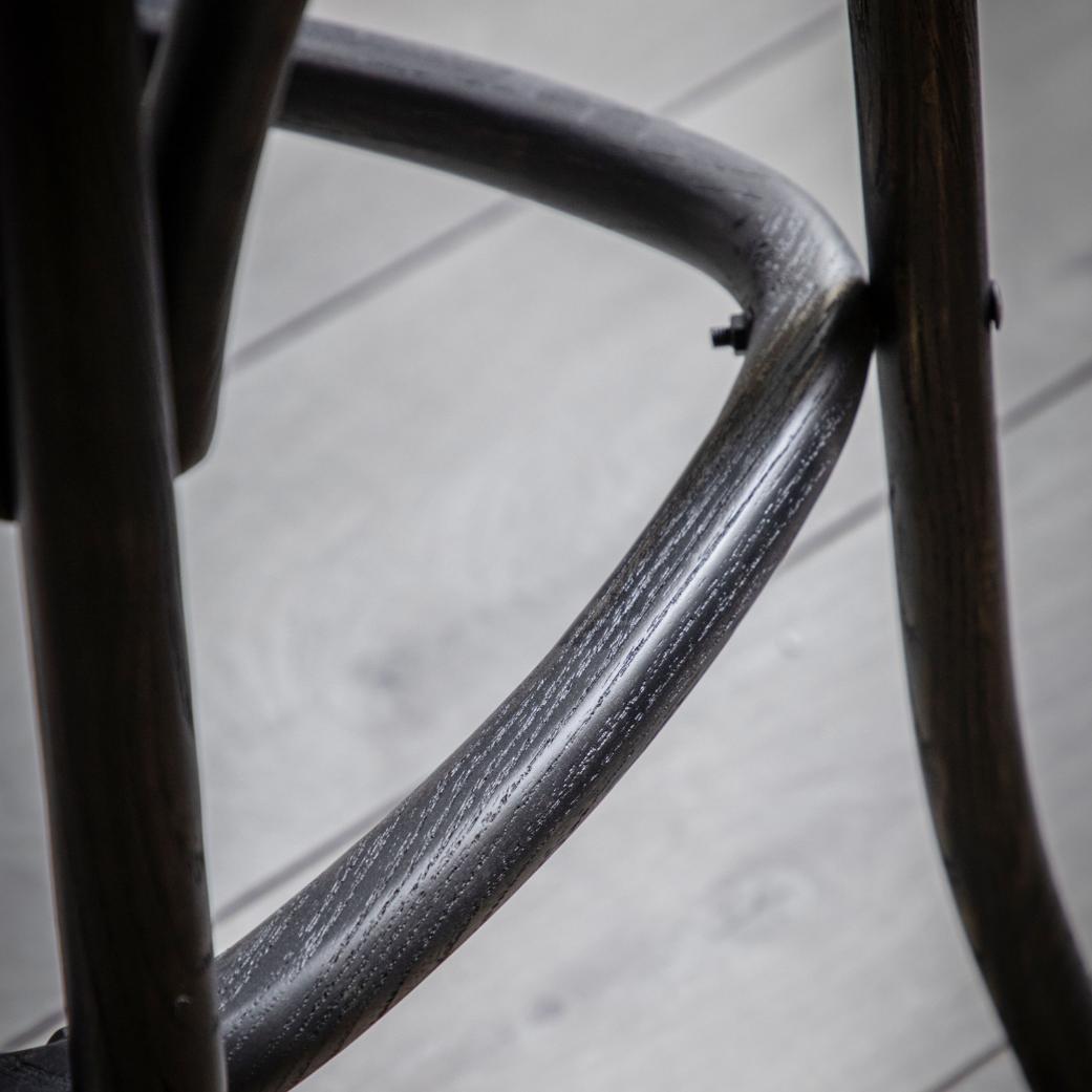 Fennel Black/Rattan Stool Set of 2