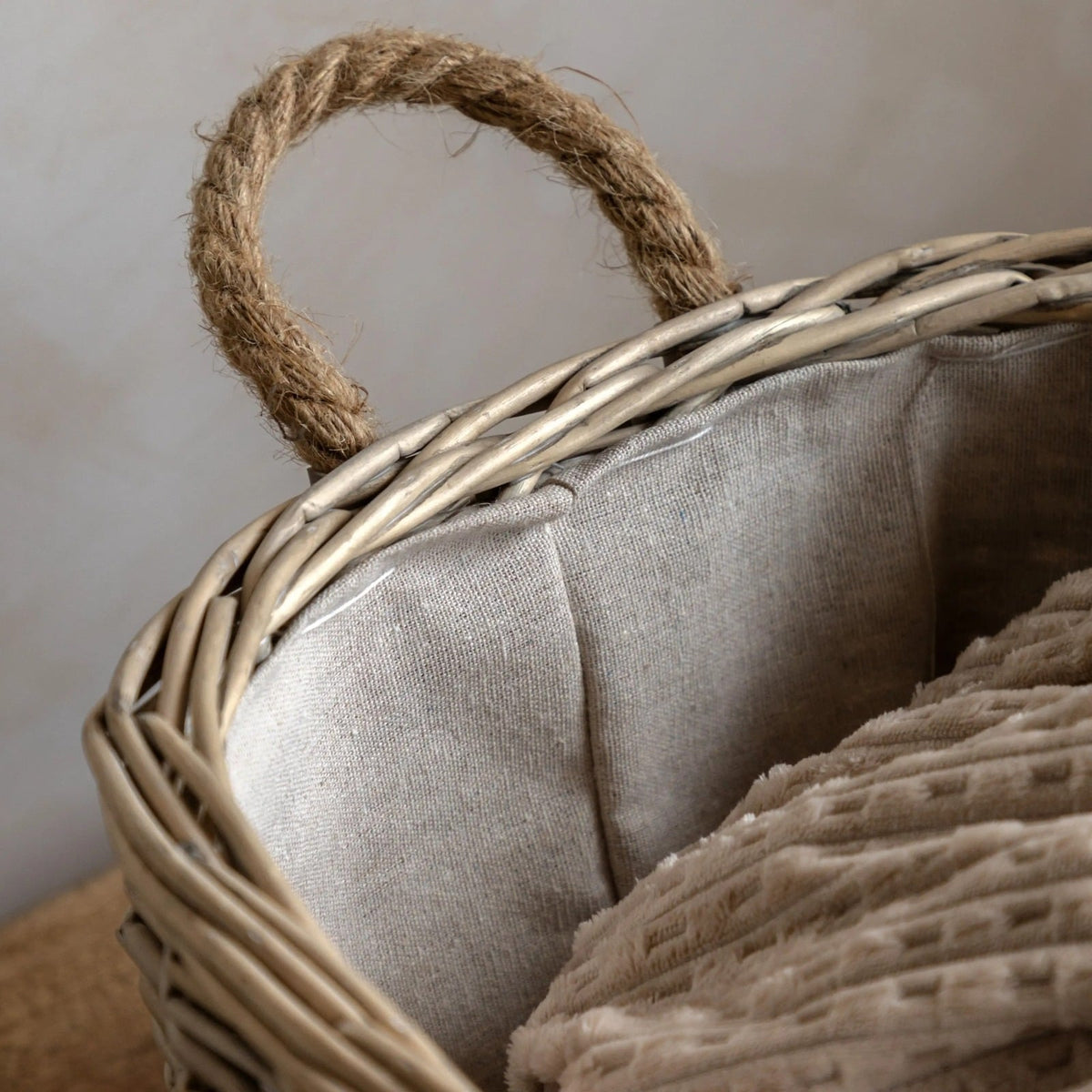 Eden Oval Basket Handle in Natural - Set of 2