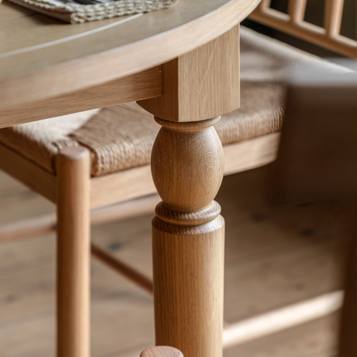 Eastfield Round Extending Dining Table in Neutral - 110cm
