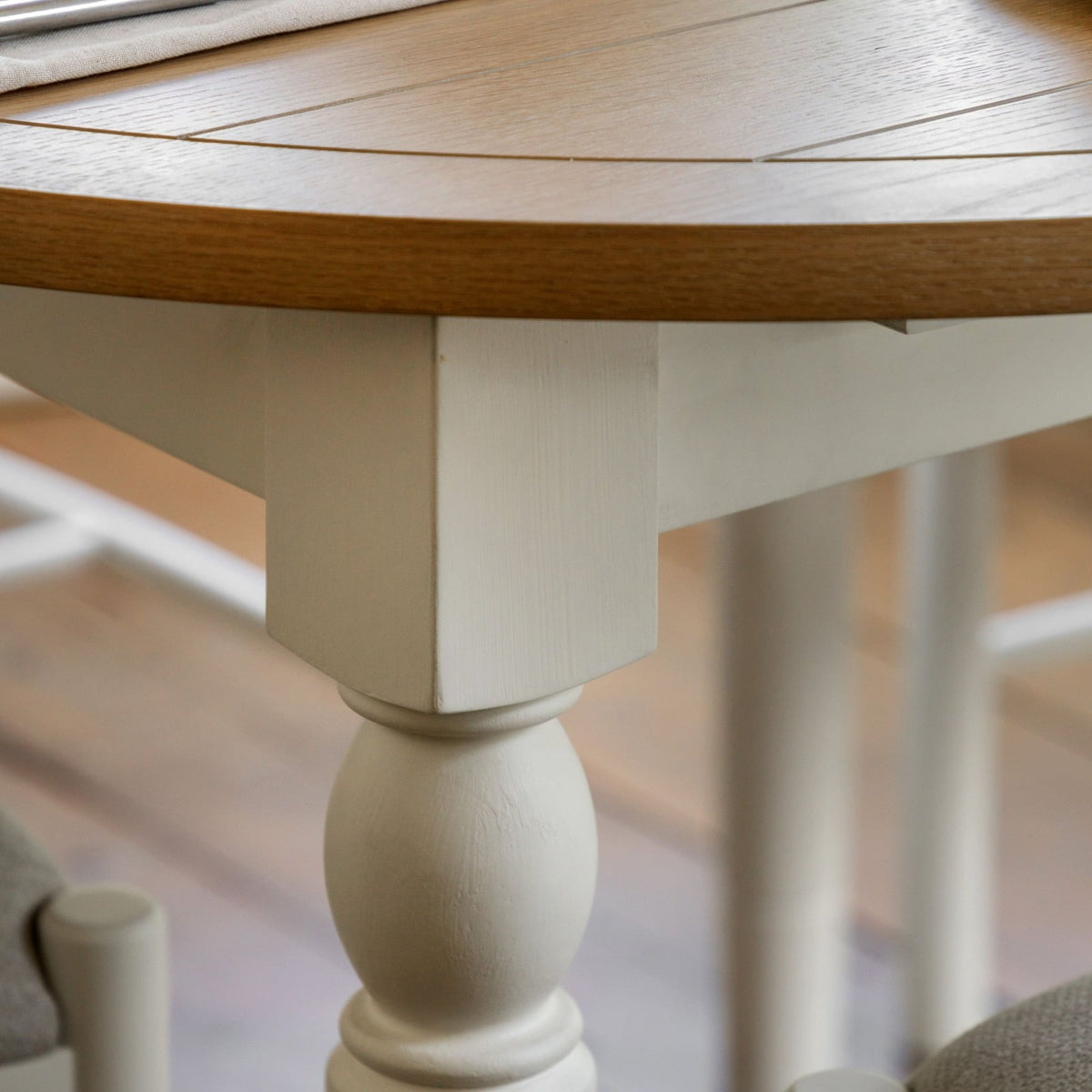 Eastfield Round Extending Dining Table in White - 110cm
