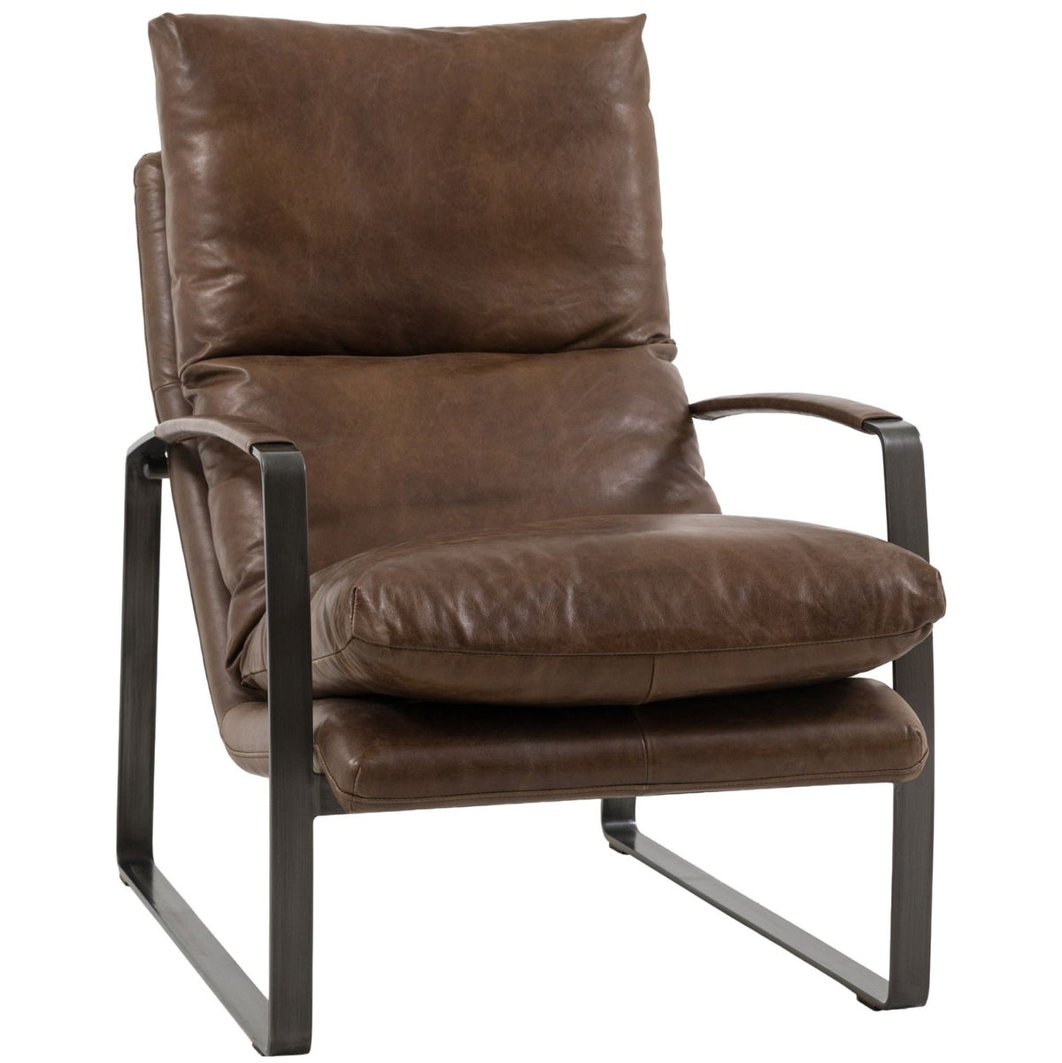 Wimbourne Lounger in Brown Leather