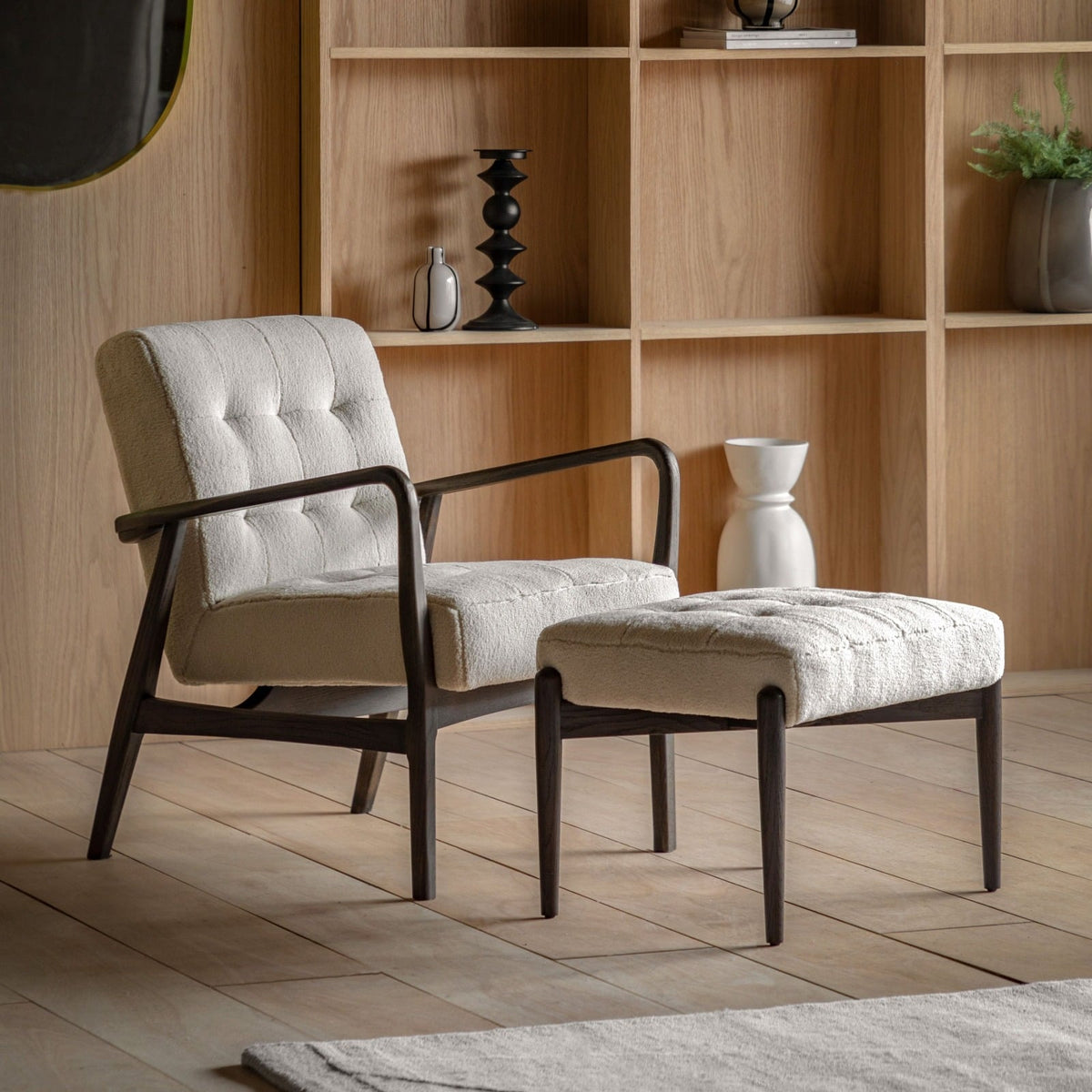 Memphis Footstool in Cream