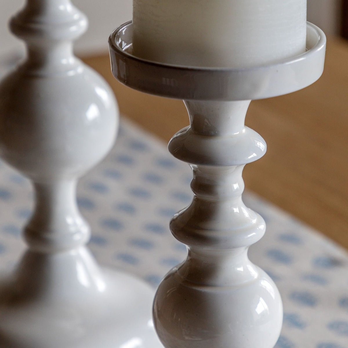 Alzira Candlesticks in Cream - Set of 2
