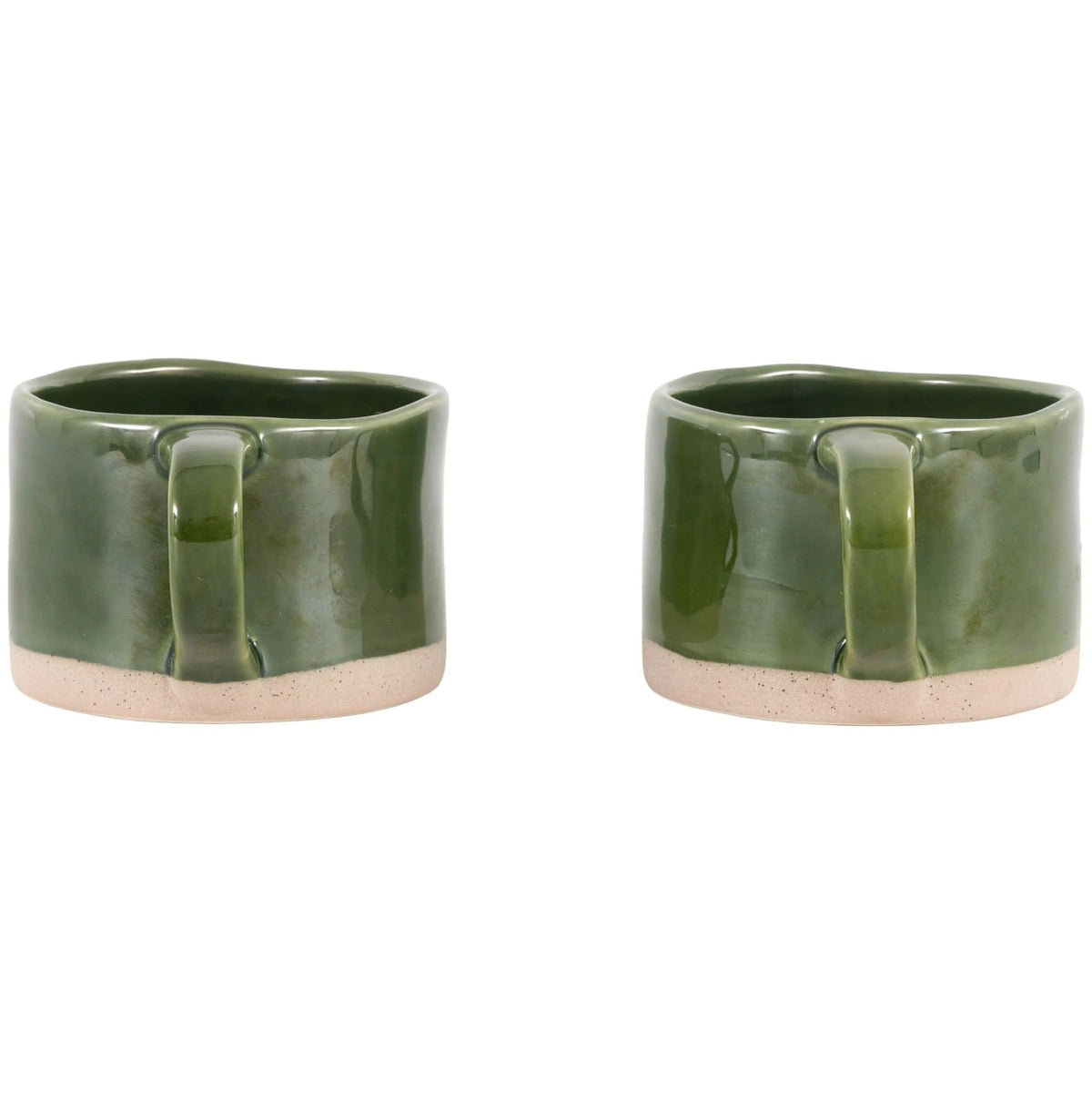Rustic Mug in Green - Set of 4