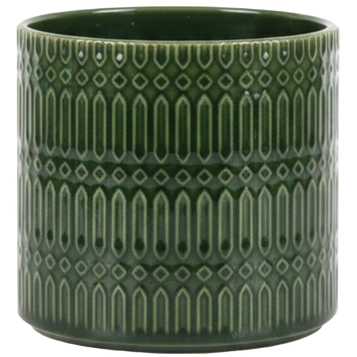 Selva Embossed Planter in Olive