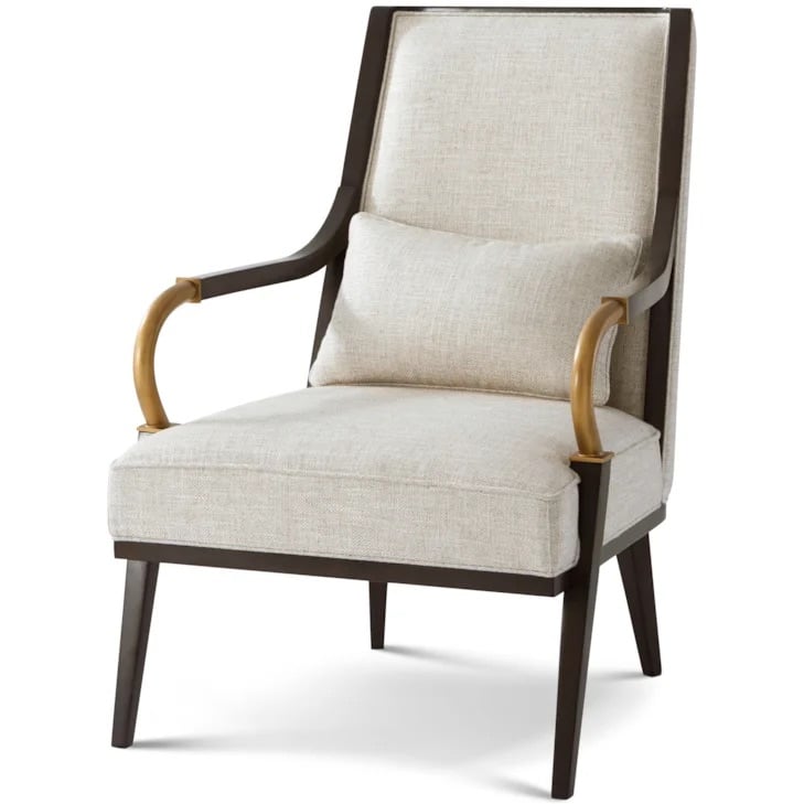 Outlet Theodore Alexander Occasional Chair Yves in Kendal Linen