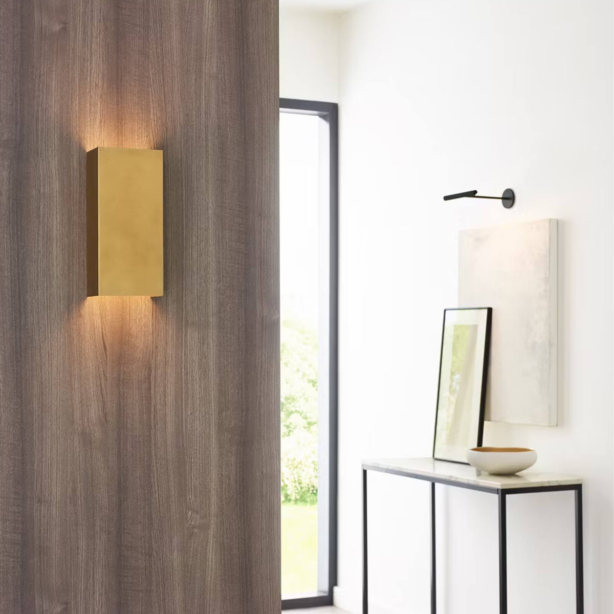 Brompton Medium Wall Sconce in Natural Brass