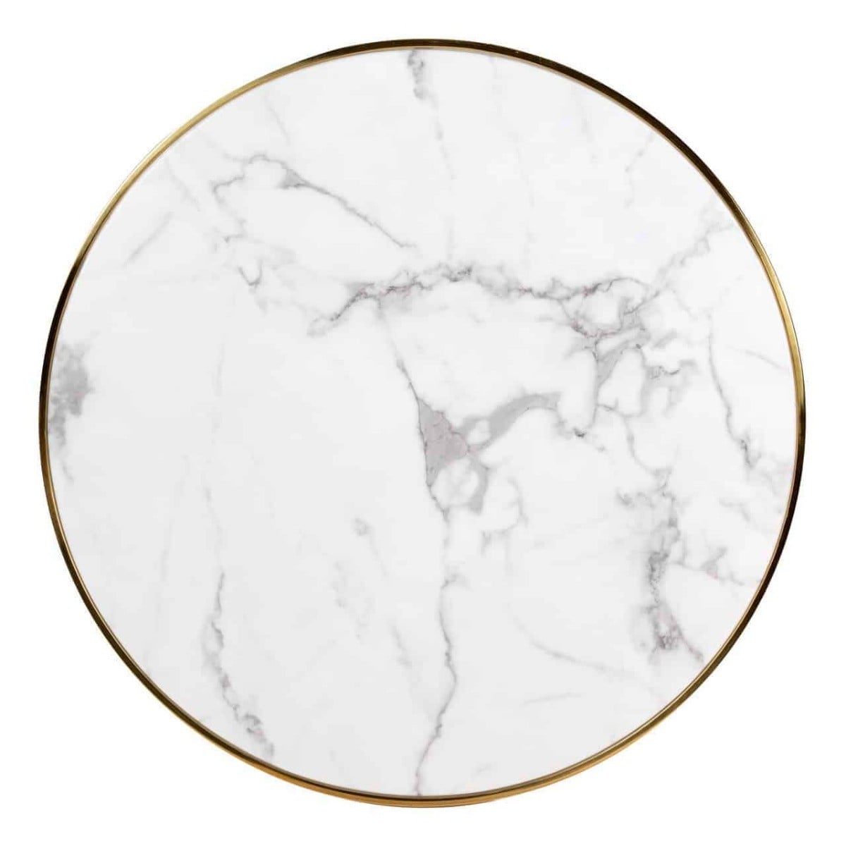 Osteria Round Dining Table in Faux Marble - 80cm