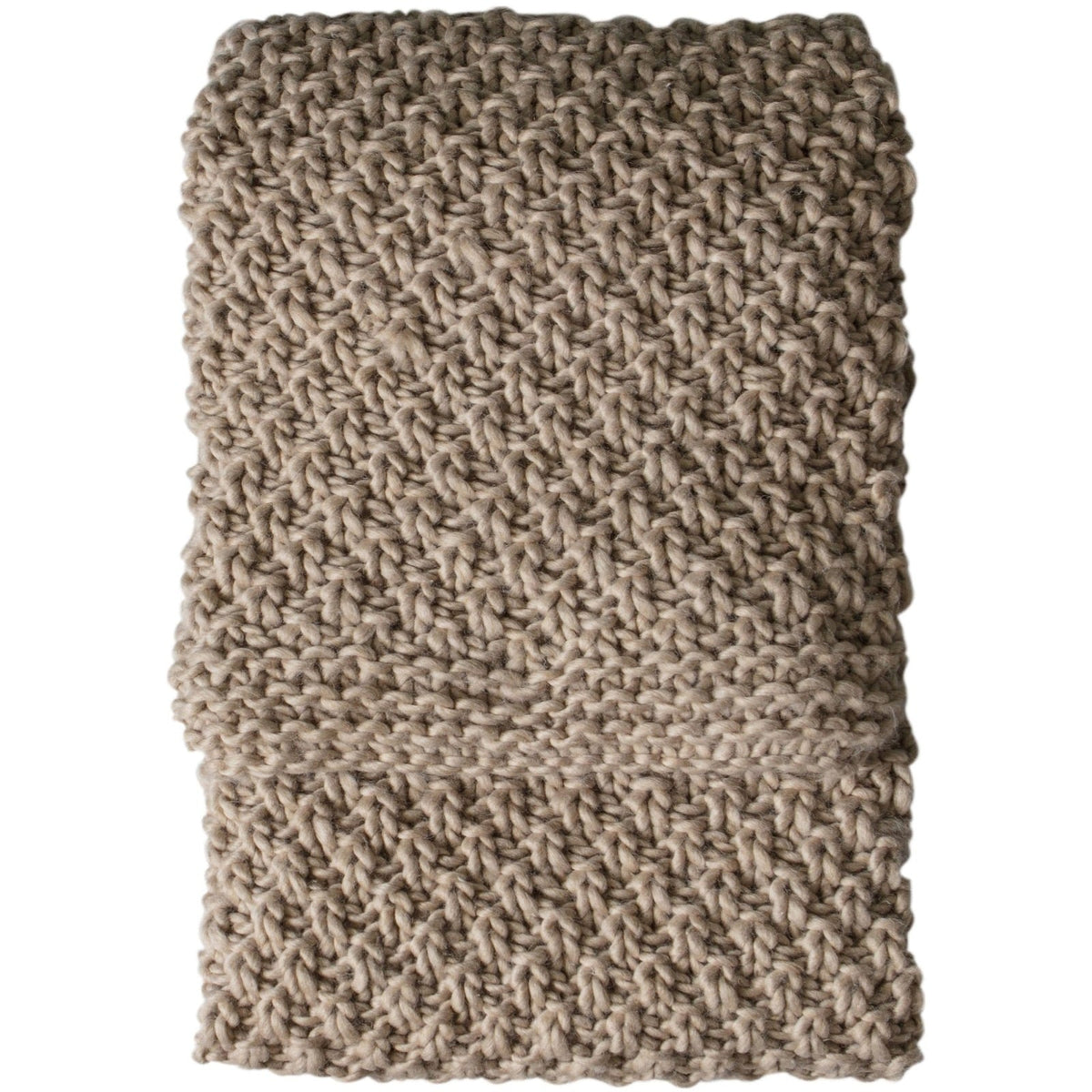 Baldwin Chunky Knitted Throw in Oatmeal