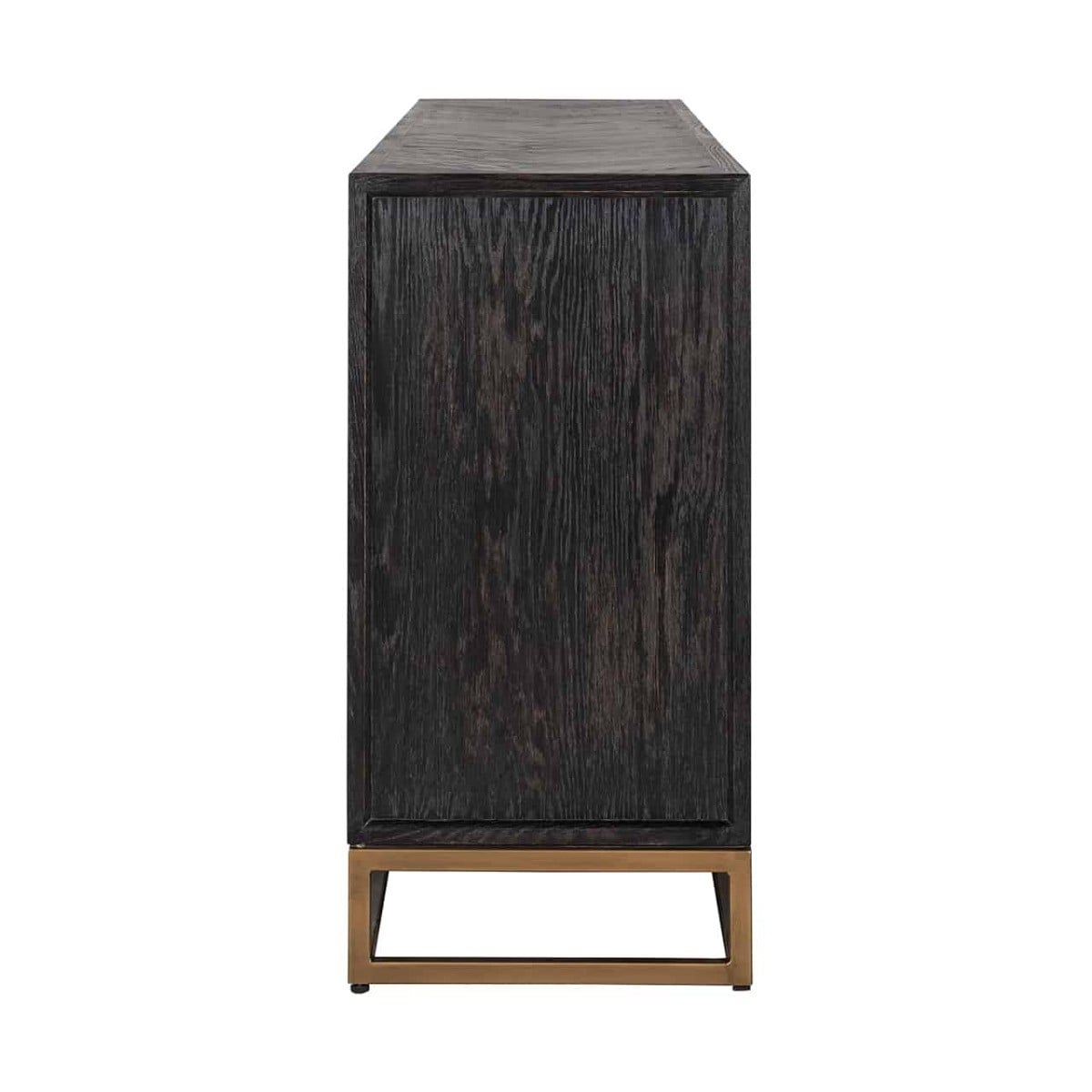 Blackbone Black & Brass Sideboard with Shelves