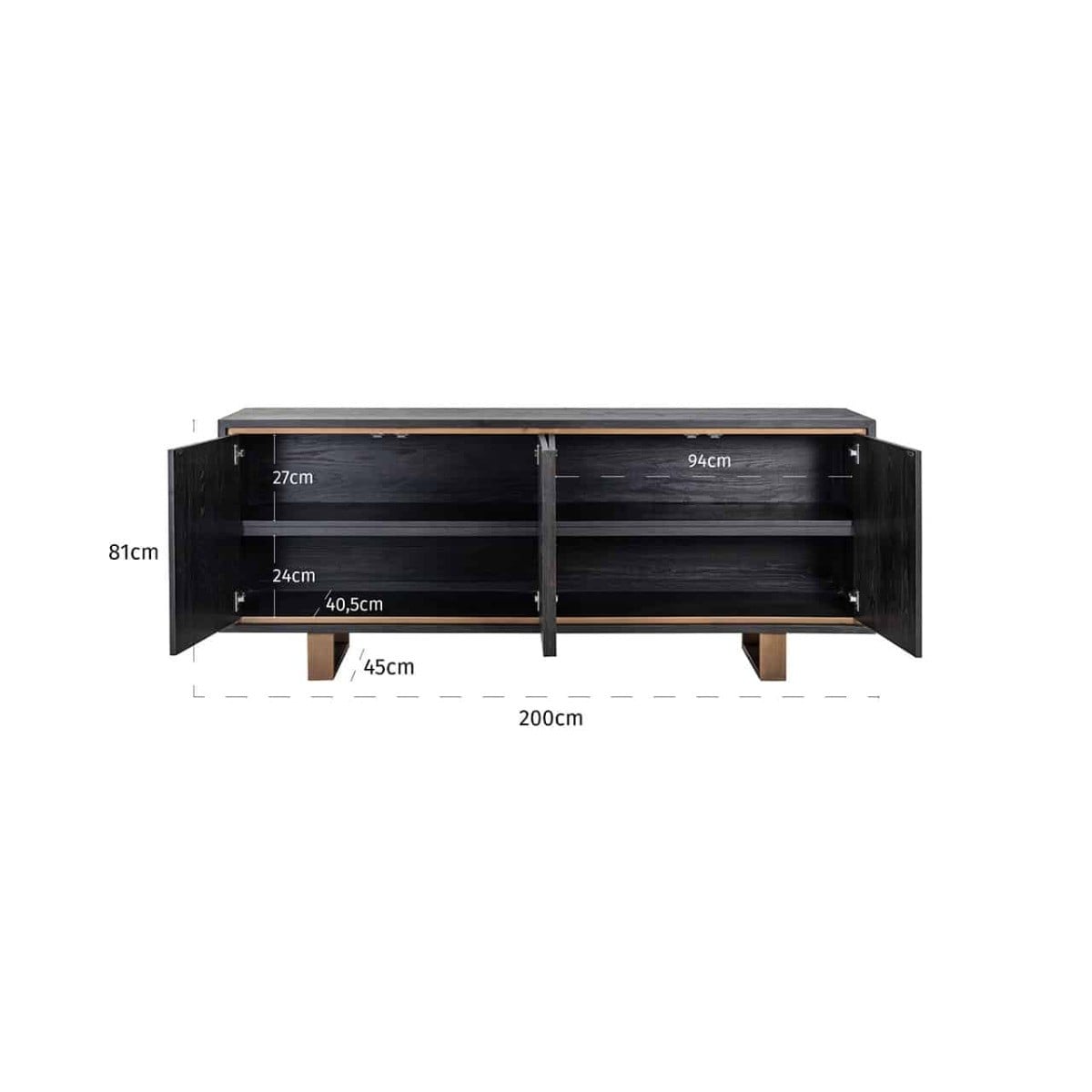 Hunter 4 Door Sideboard