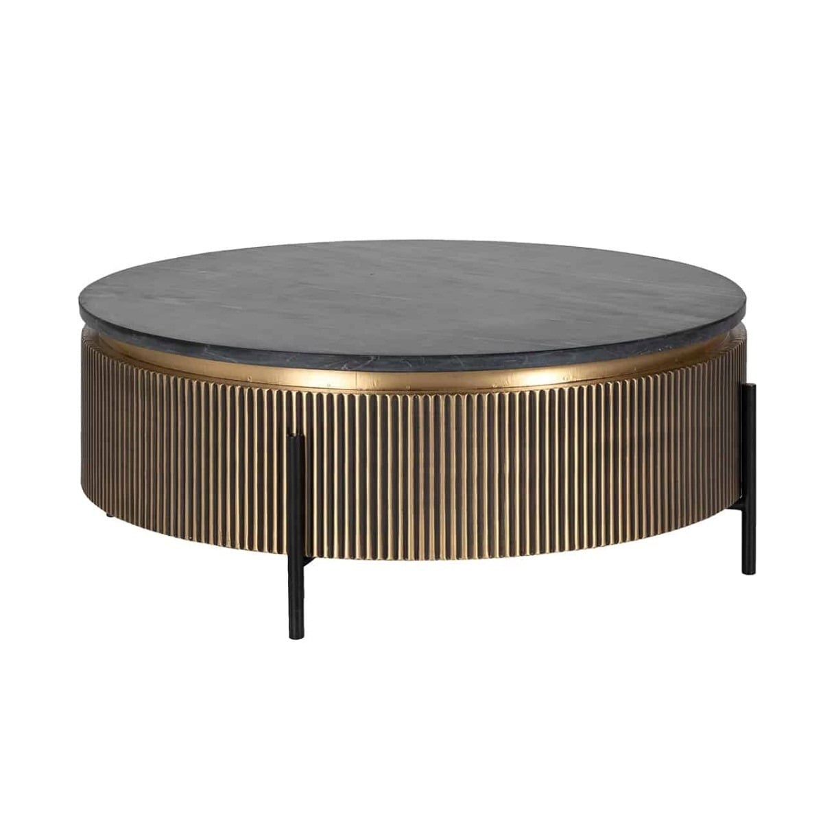 Outlet Richmond Ironville Gold Drum Coffee Table