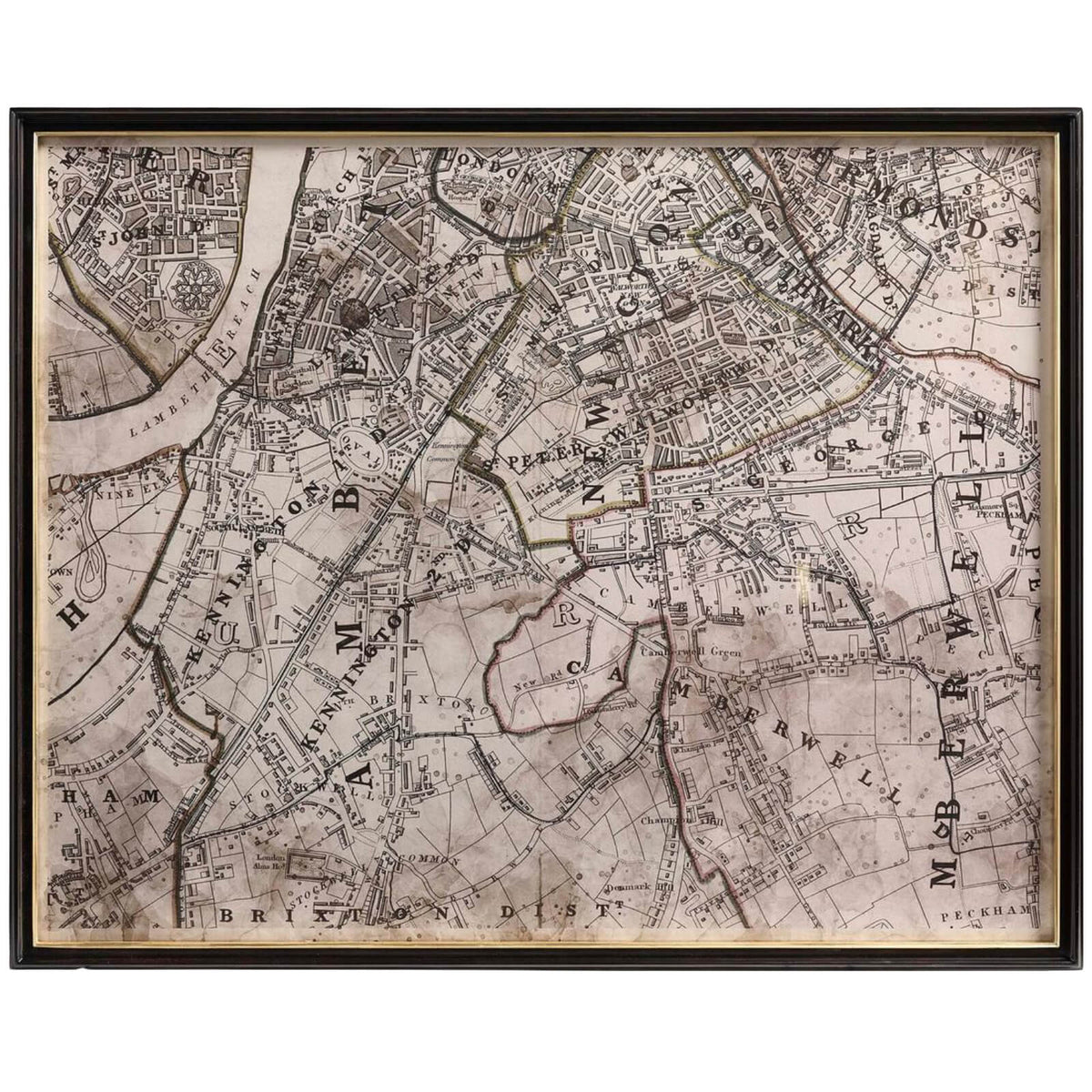 Districts of the Metropolis Framed Prints - Set of 6