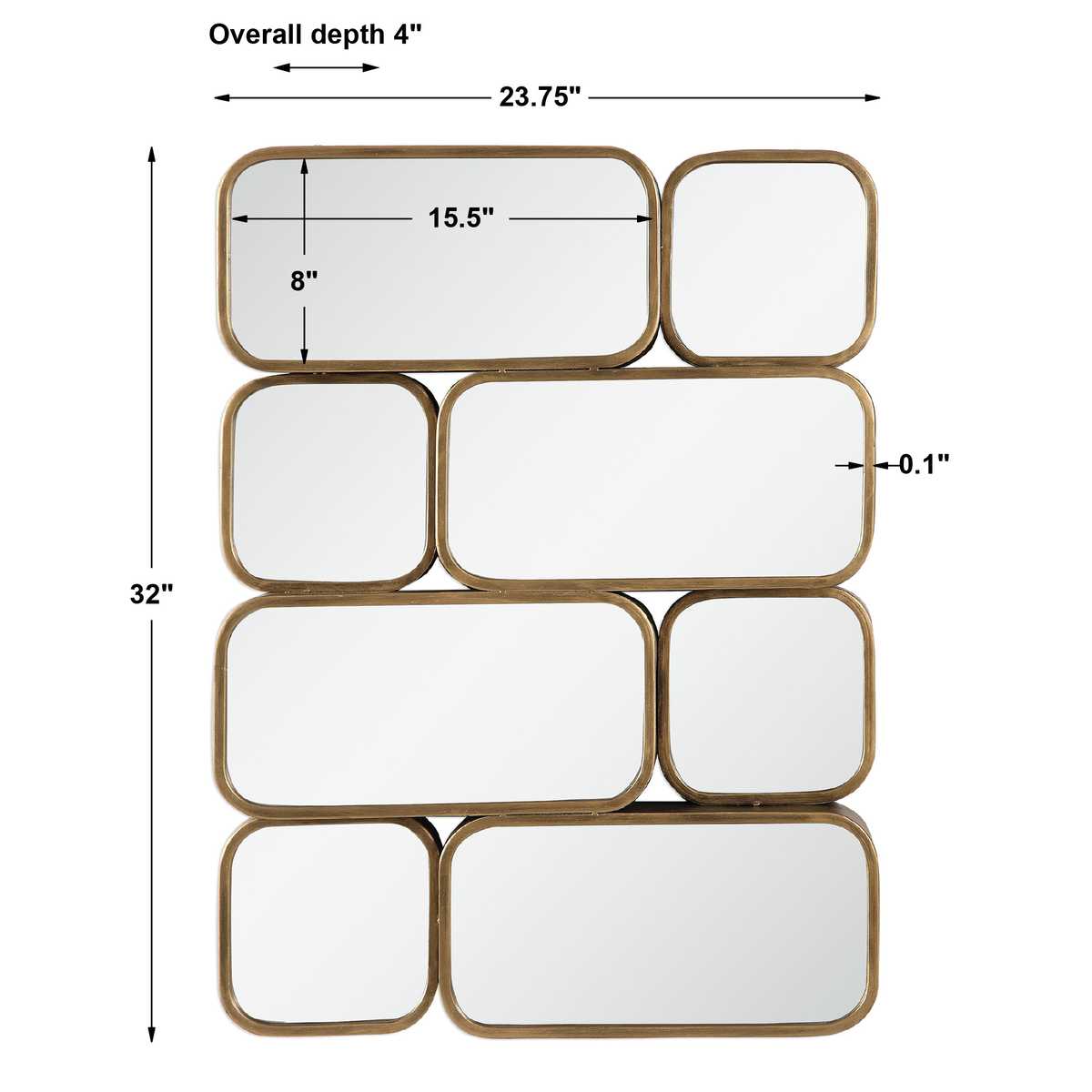 Canute Modern Gold Mirror