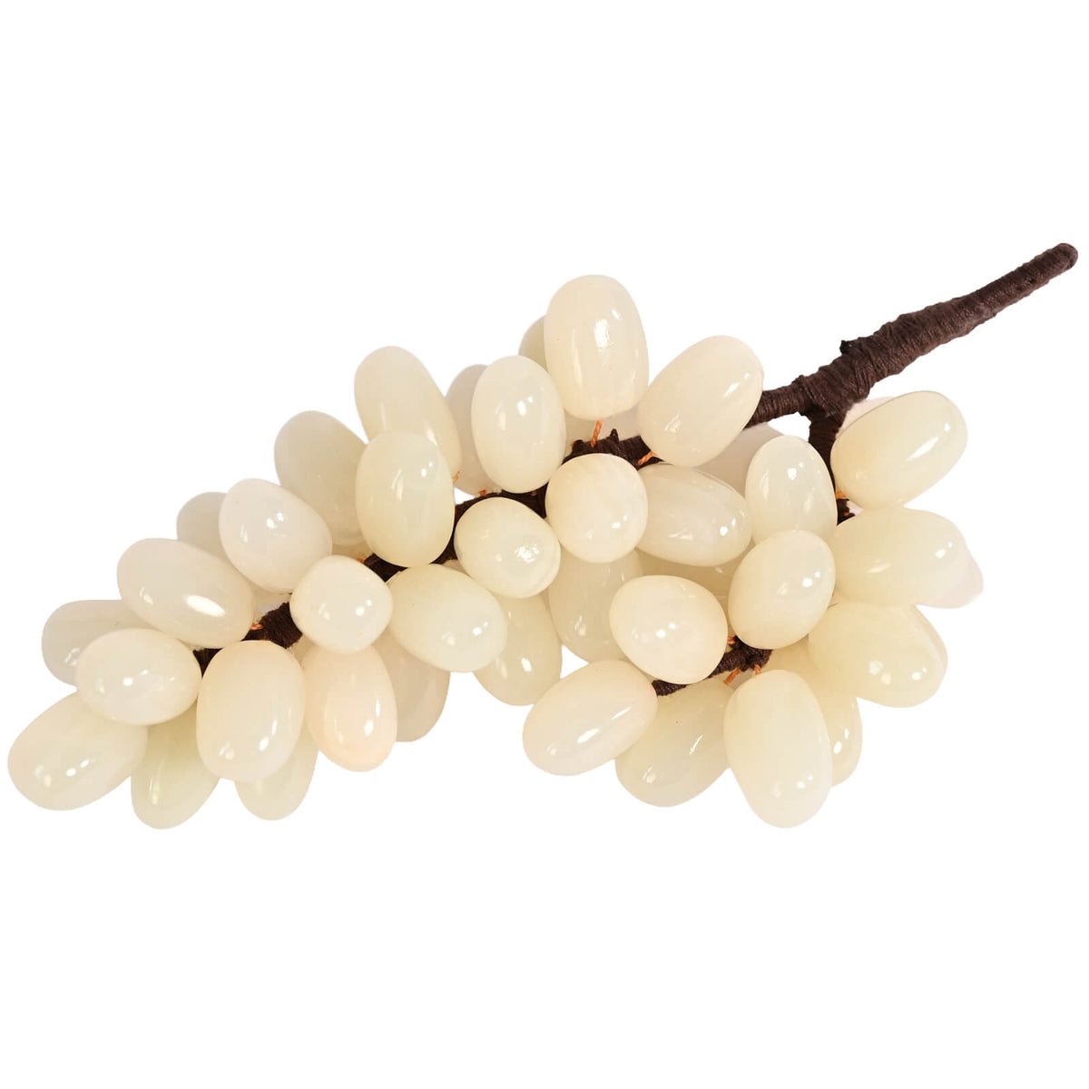 Grape Cluster Sculpture in Milky Jade