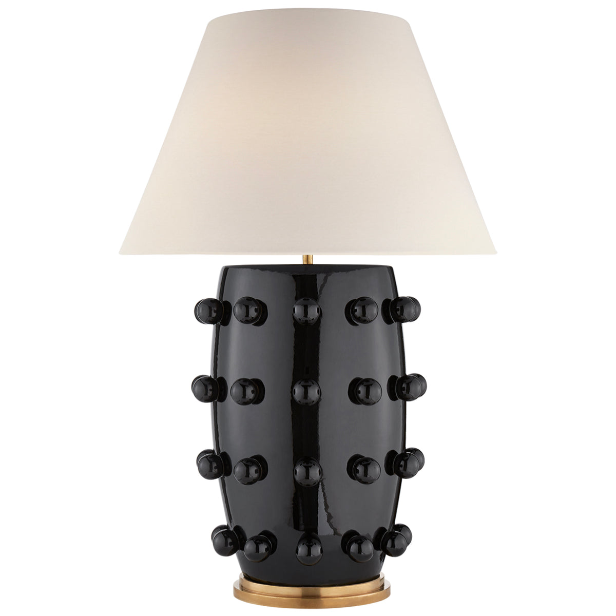 Linden Table Lamp Large | Black Porcelain
