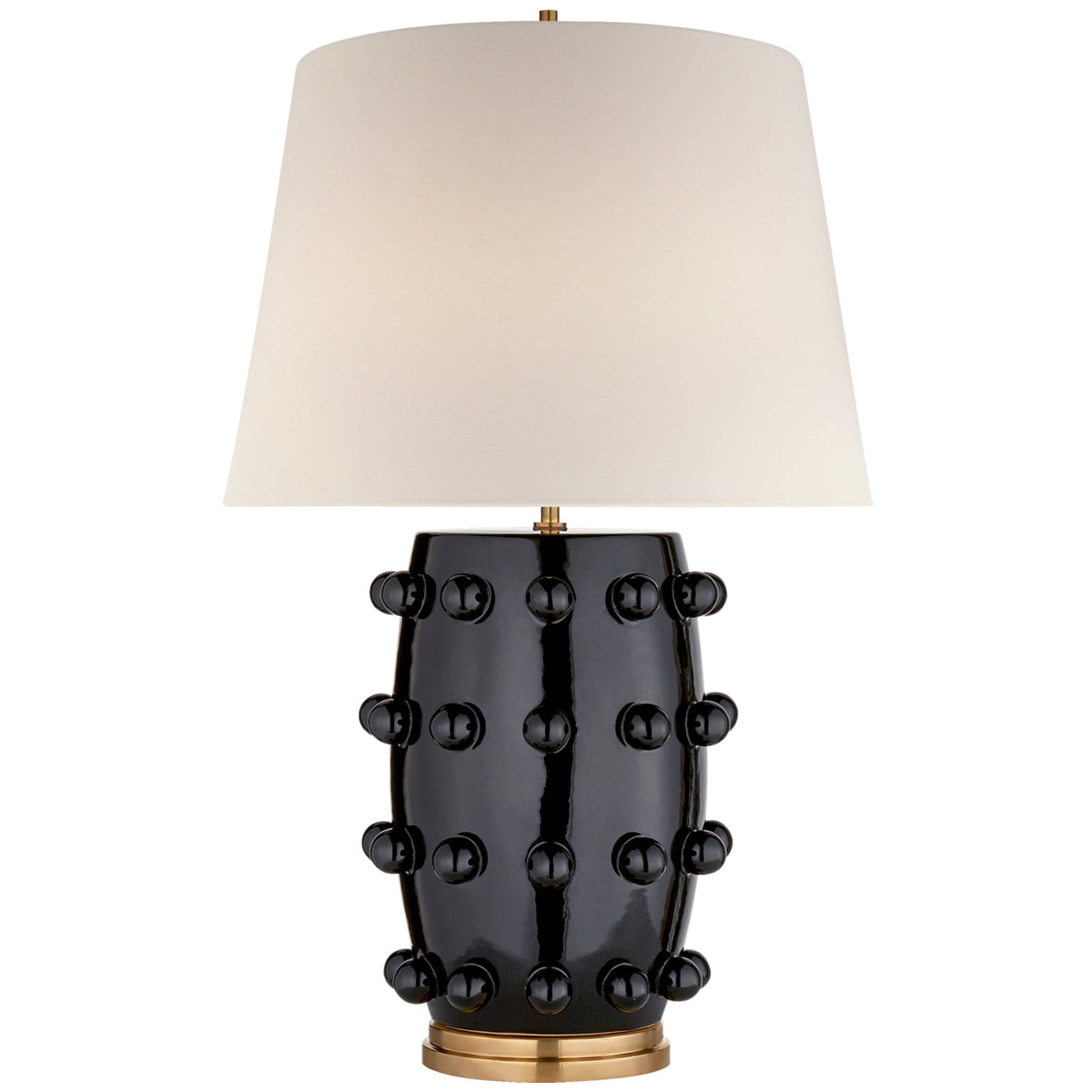Linden Medium Lamp | Black Porcelain