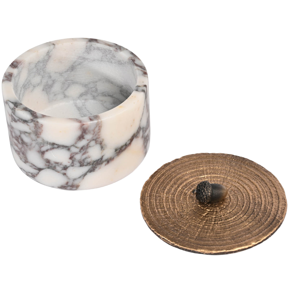 Round Bulgari Marble Canister