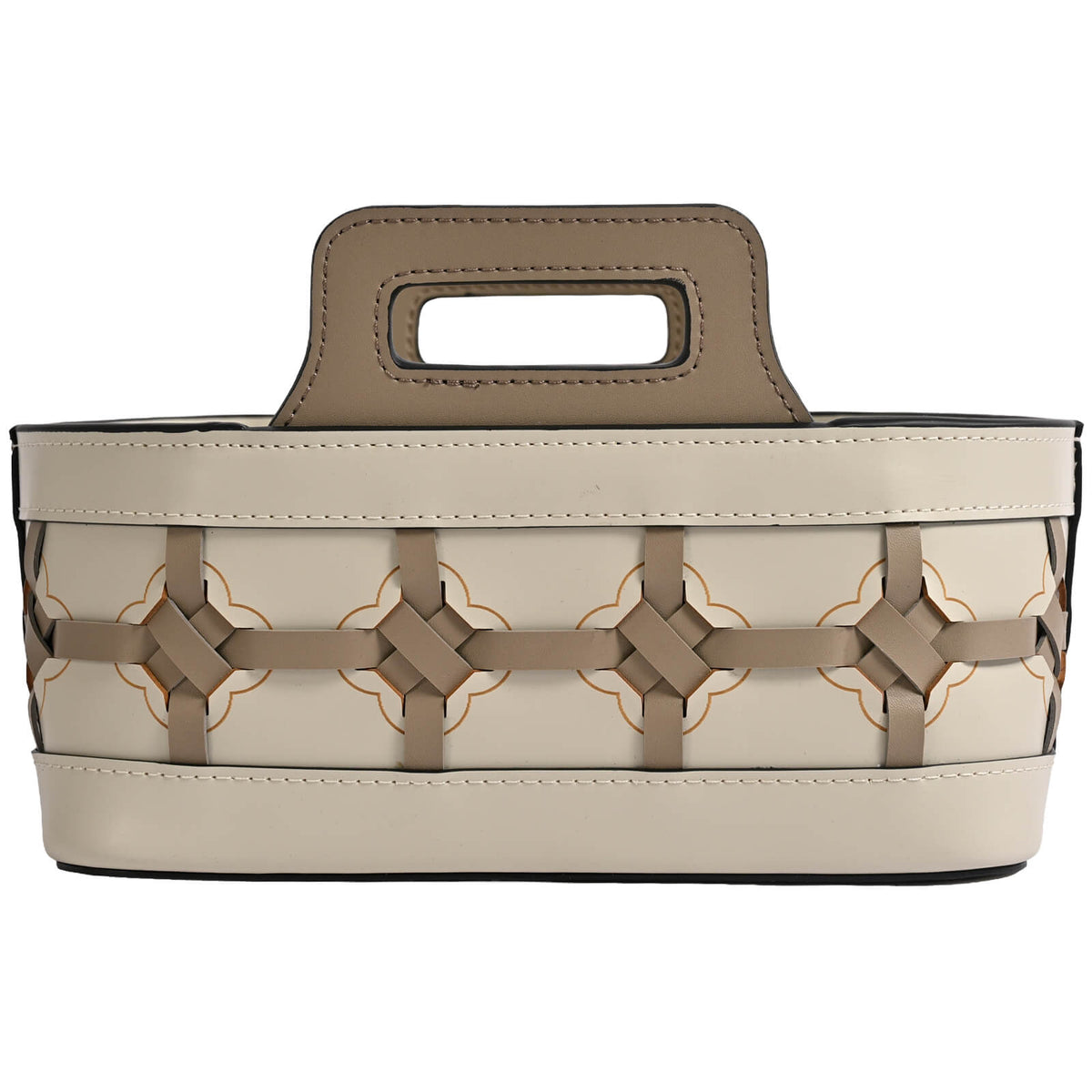 Woven Leather Storage Basket - Small