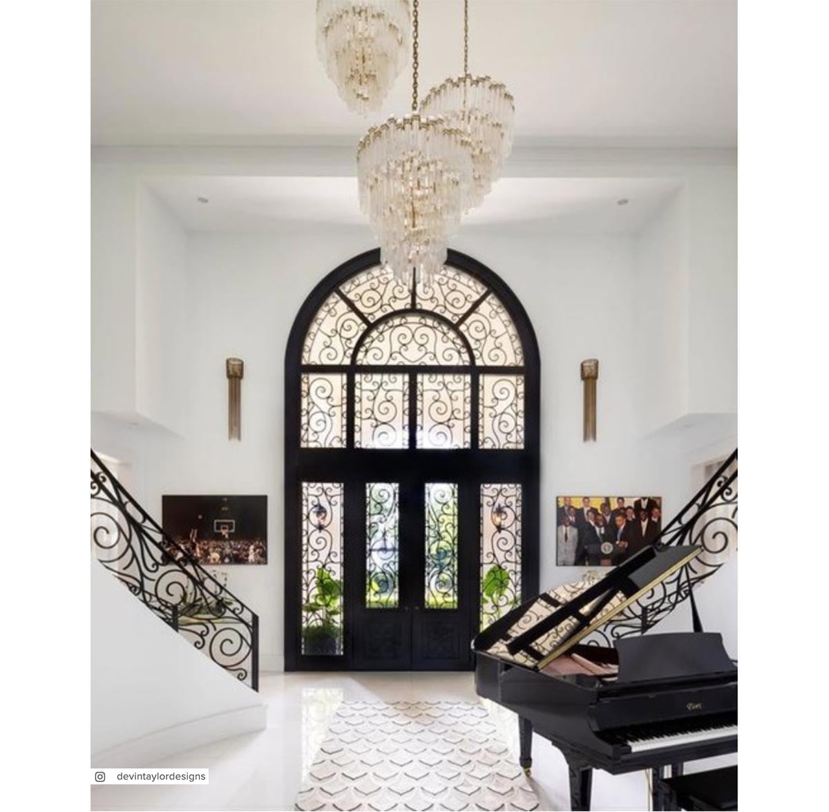 Adele Three-Tier Waterfall Chandelier in Hand-Rubbed Antique Brass
