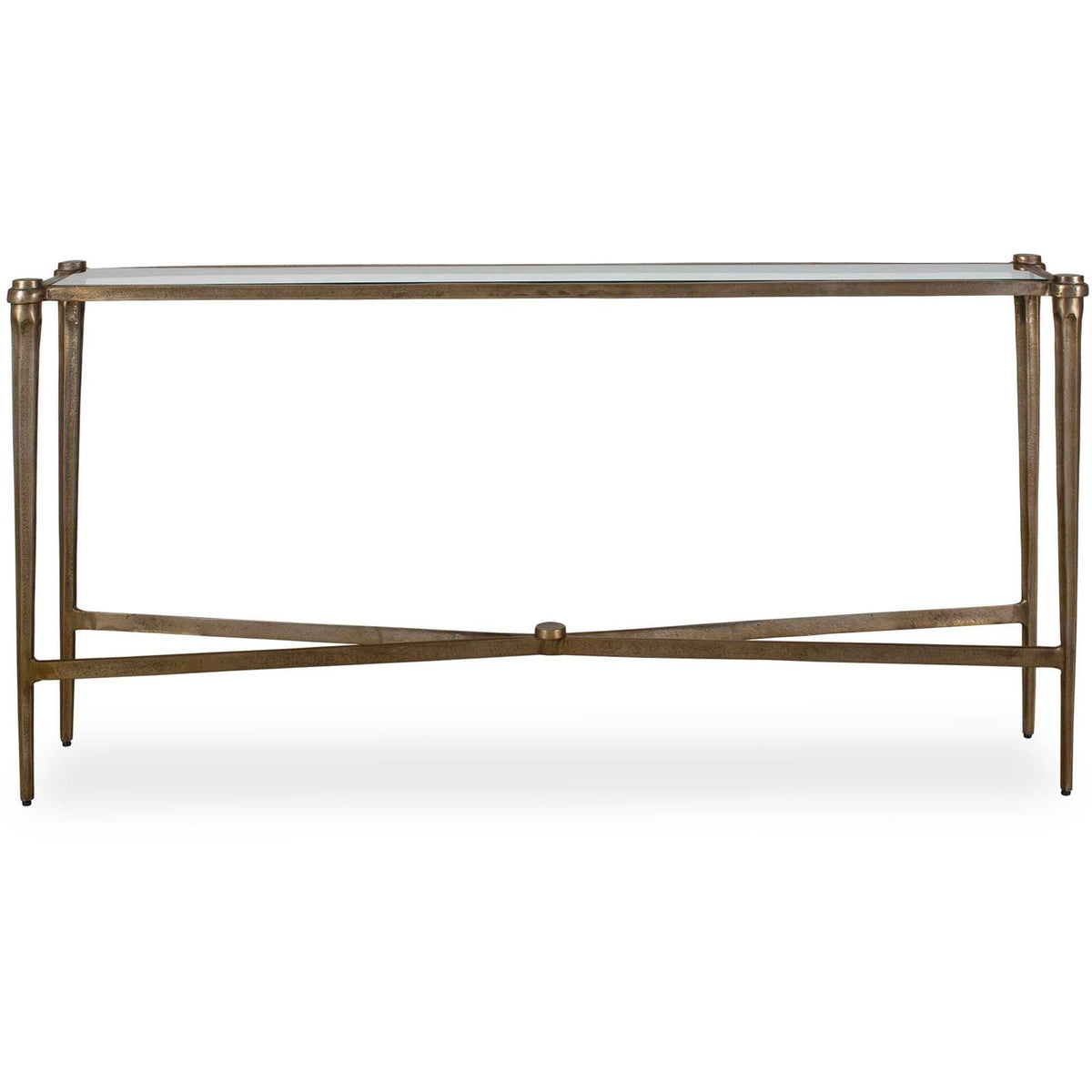Amara Console Table in Antique Brass