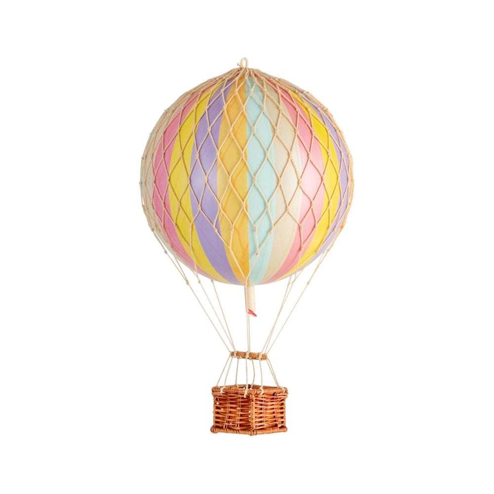 Travels Light Medium Hot Air Balloon Rainbow Pastel