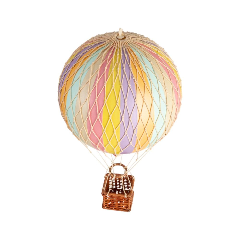 Travels Light Medium Hot Air Balloon Rainbow Pastel