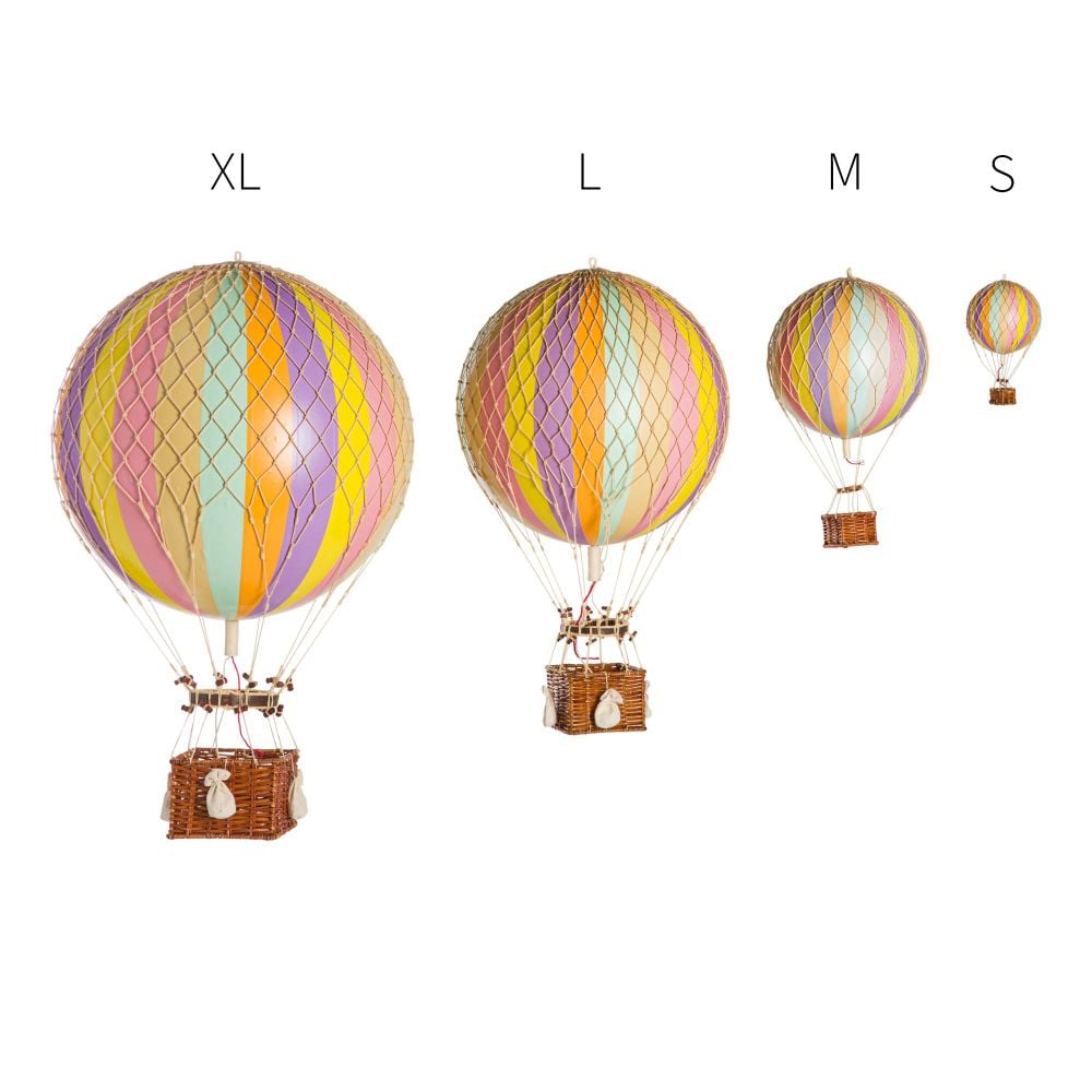 Floating The Skies Small Hot Air Balloon Rainbow Pastel