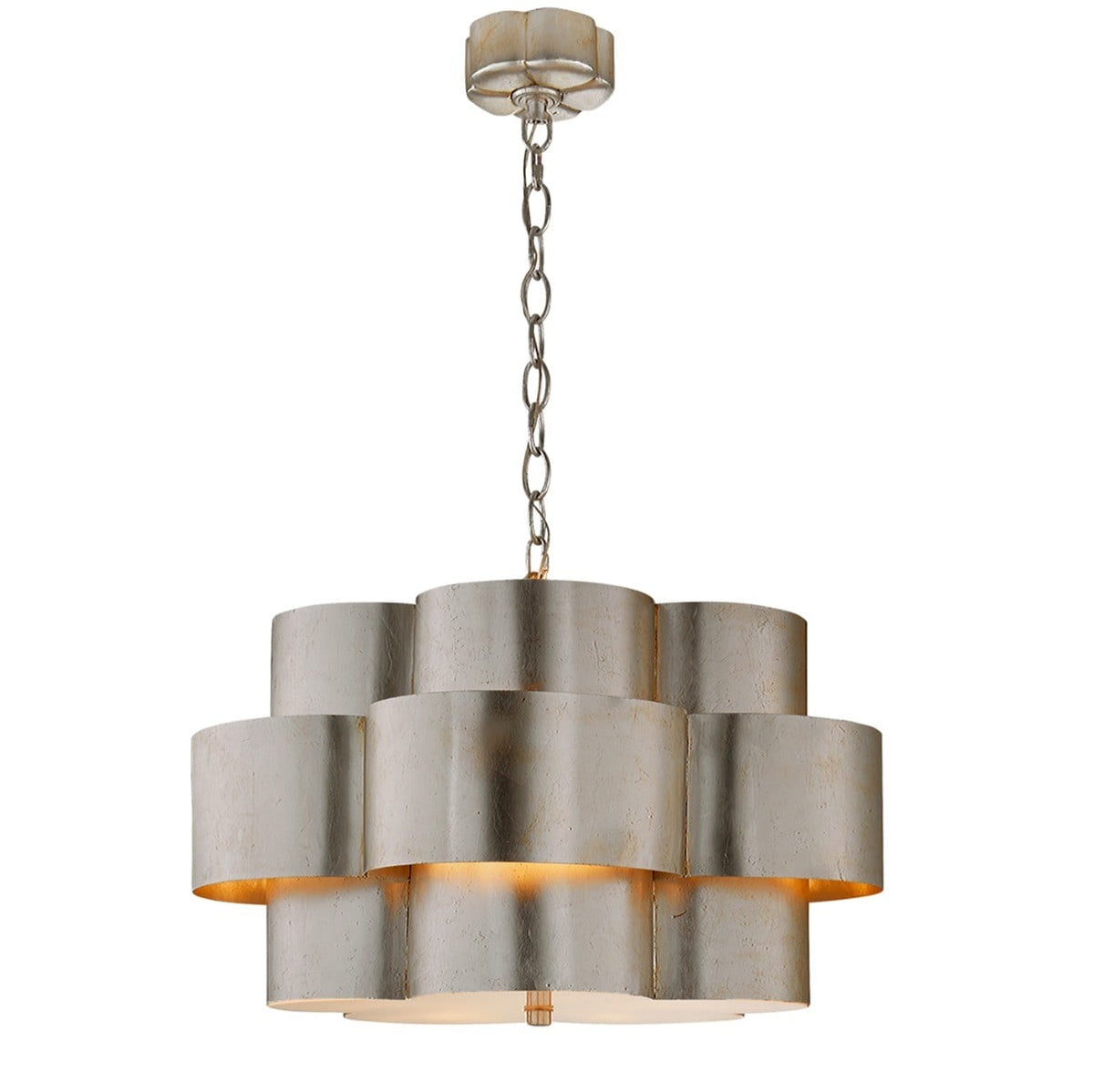 Arabelle Hanging Shade | Burnished Silver Leaf