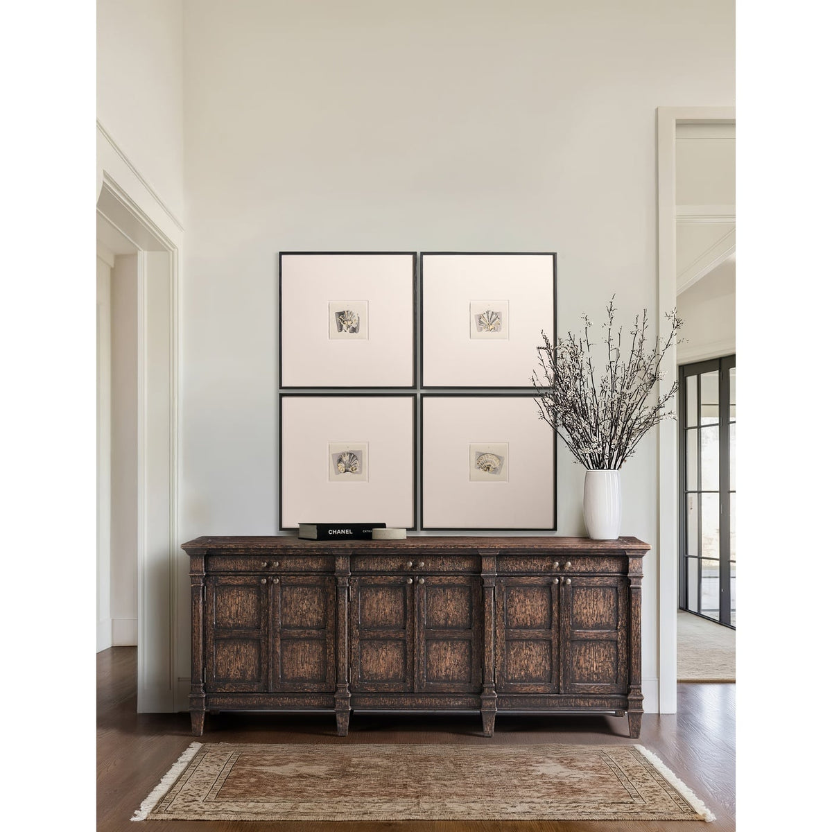 Architectural Clamshells Framed Prints - Set of 4