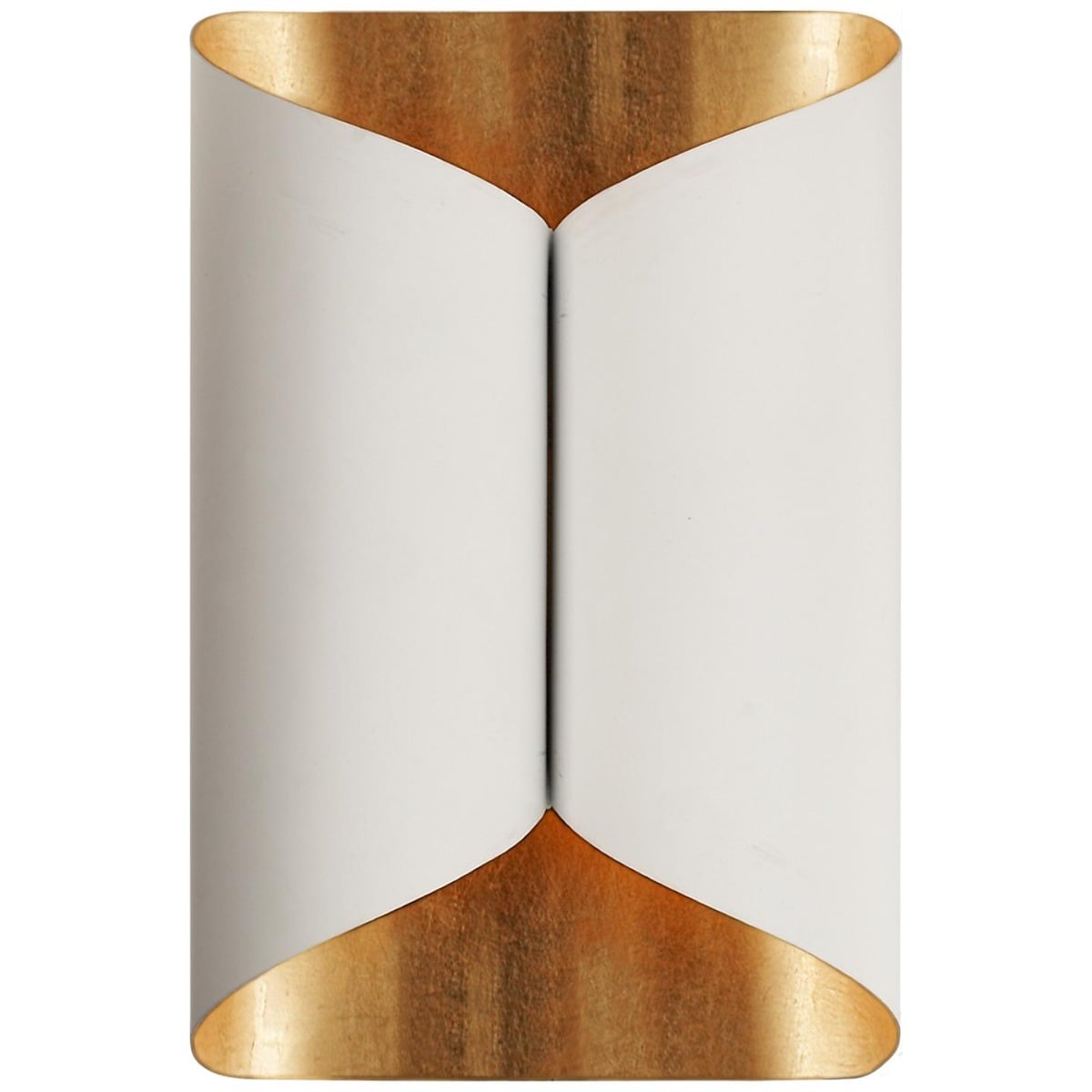 Selfoss Wall Light in Plaster White with Brass Interior