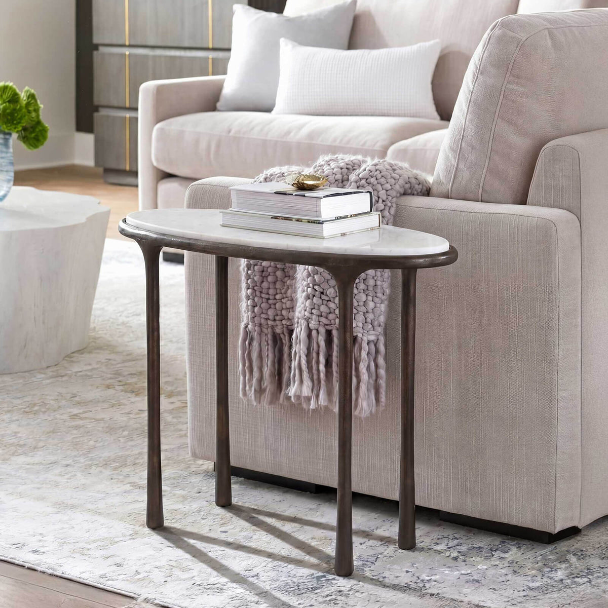 Ata Side Table in Dark Bronze