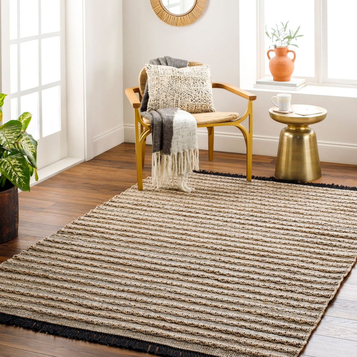 Azalea Hand Woven Dark Beige Rug 305 x 244 cm
