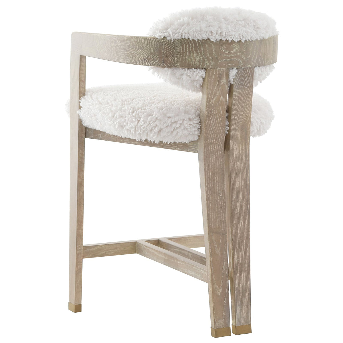Baaarb Counter Stool in Faux Sheepskin