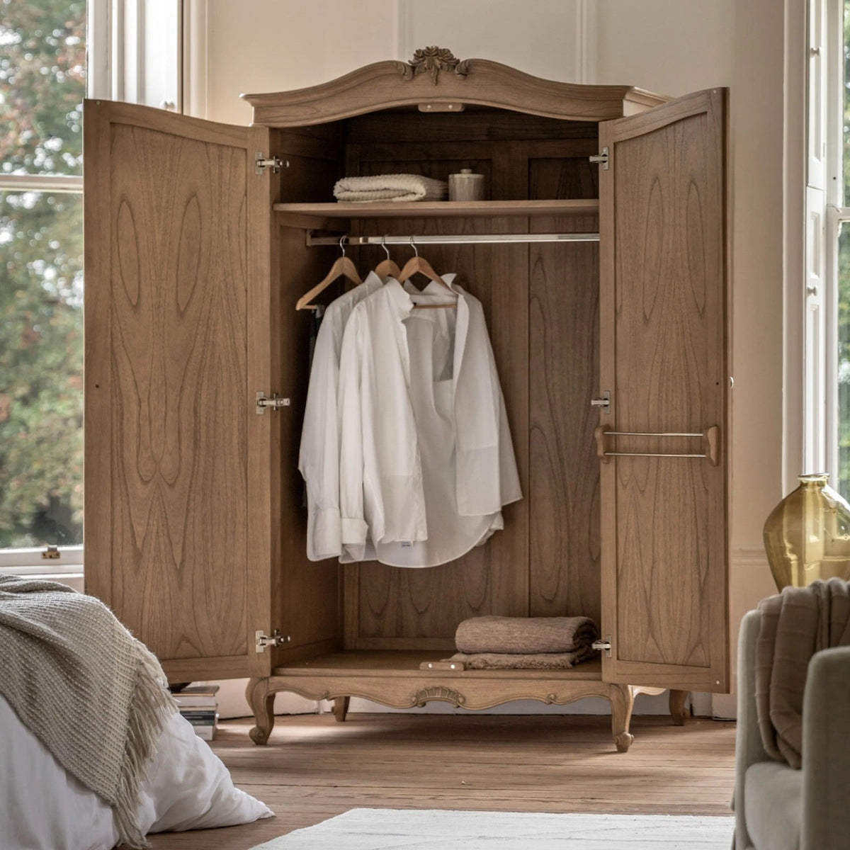 Bamako 2 Door Wardrobe in Weathered Wood