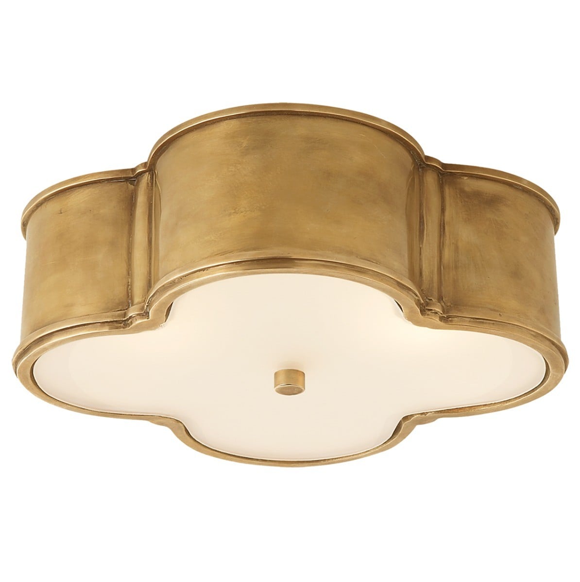 Basil 43 Flush Mount | Natural Brass