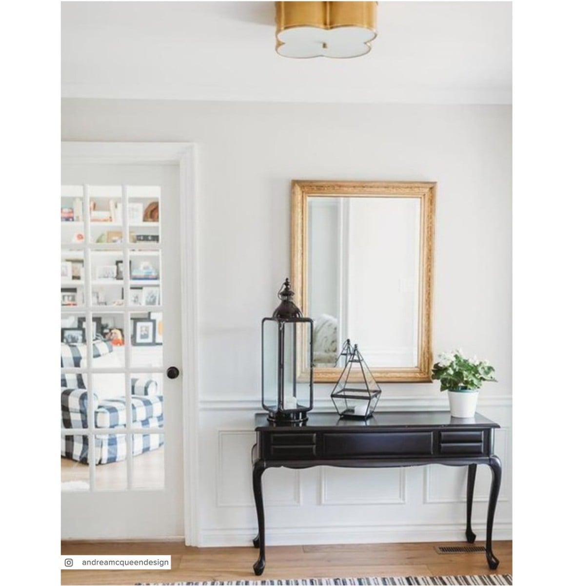 Basil 43 Flush Mount | Natural Brass