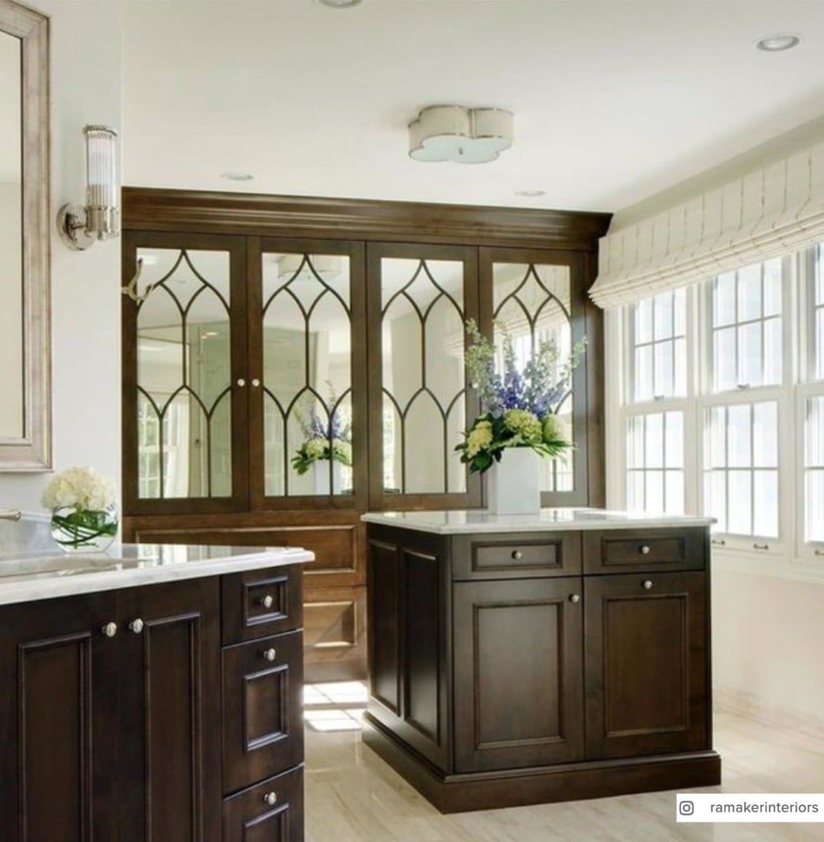 Basil 43 Flush Mount | Polished Nickel